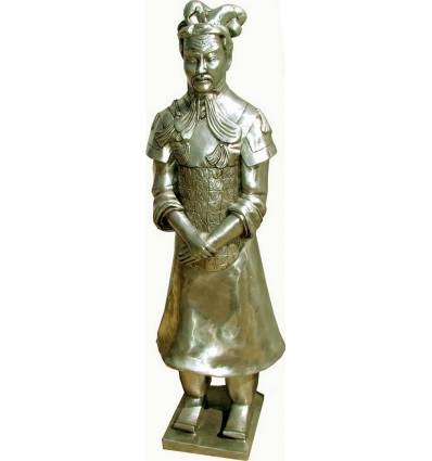 Sculpture d'un guerrier Xian en aluminium Réf : ALU1029