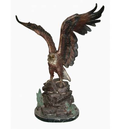 Bronze animalier : aigle en bronze BRZ1345-73 ( H .63 x L . Cm ) Poids : 200 Kg 