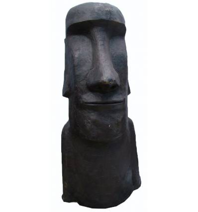 sculpture de moai BRZ1413 ( H .119 x L .61 Cm ) Poids : 59 Kg 