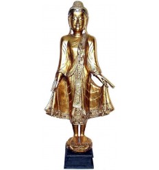 115 Cm - bouddha en bois - Ref. : BOU01