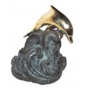 dauphin en bronze BRZ0939 ( H .18 x L .15 Cm ) Poids : 2 Kg 