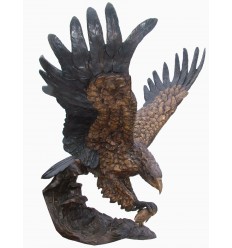 Bronze animalier : aigle en bronze BRZ0473 ( H .139 x L .111 Cm ) Poids : 102 Kg 