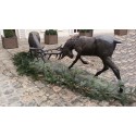 Combat de cerfs en bronze BRZ0889 ( H .114 x L .246 Cm ) Poids : 340 Kg 