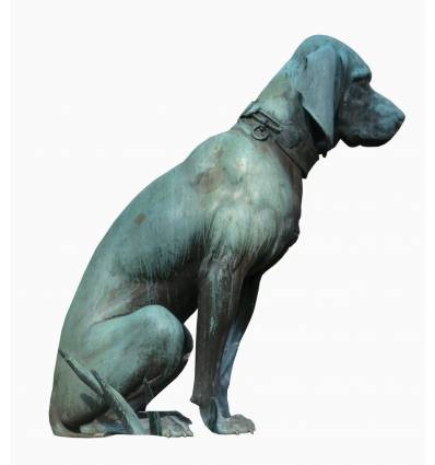 chien en bronze BRZ1513 ( H .95 x L .80 Cm ) Poids : 40 Kg 