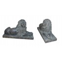 Couple de lions en bronze BRZ0357V ( H .90 x L :160 Cm ) Poids : 310 Kg 