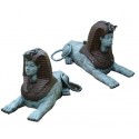 Couple de sphinx BRZ0363V ( H .85 x L .190 Cm ) Poids : 262 Kg 