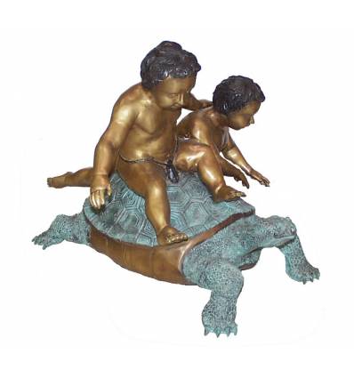 Tortue en bronze BRZ0715 ( H .48 x L .71 Cm ) Poids : 17 Kg