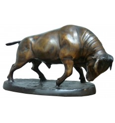 taureau en bronze BRZ1766S ( H .23 x L .38 Cm ) Poids : 4.8 Kg 