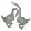 Bronze animalier : canard en bronze BRZ1175 ( H .114x L .91 Cm ) Poids : 39.5 Kg 