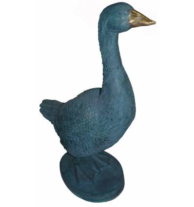 Bronze animalier : canard en bronze BRZ1634 ( H .91x L .30 Cm ) Poids : 24.5 Kg 