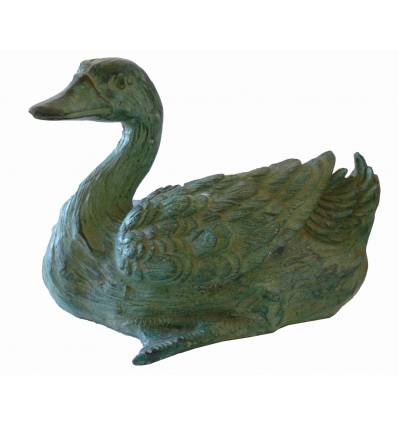 canard en bronze BRZ1361 ( H .18 x L .26 Cm ) Poids : 4.9 Kg 