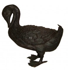 canard en bronze BRZ0194 ( H .30x L .27 Cm ) Poids : 5.5 Kg 